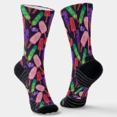 Chaussette Motif crème glacée | motif Lollies | lollipop 6 (Angulaire)