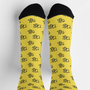 Chaussette Motif d'abeilles Jaunes Lumineuses