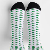 Chaussette Motif d'alligator vert Grub (Haut)