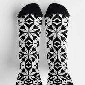 Chaussette Motif Damas noir et blanc (Haut)