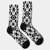 Chaussette Motif Damas noir et blanc (Droite)