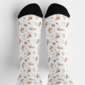 Chaussette Motif d'amis animaux de bois mignon (Haut)