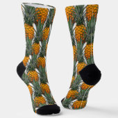 Chaussette Motif d'ananas tropical (Angulaire)
