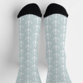 Chaussette Motif d'Ancre marine bleu clair (Haut)