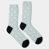 Chaussette Motif d'Ancre marine bleu clair (Droite)