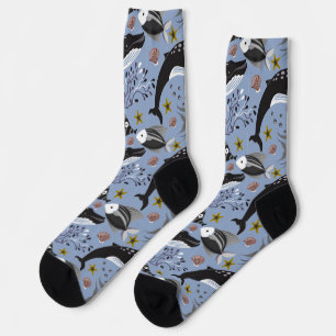 Chaussette Motif d'animaux aquatiques   vie sous-marine 19