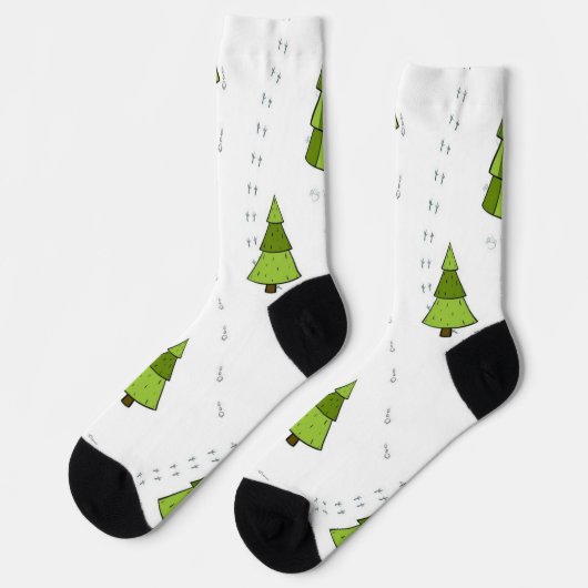 Chaussette motif d'arbre de Noël (Gauche)