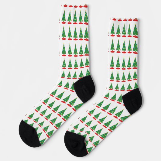 Chaussette Motif d'arbre de Noël (Gauche)