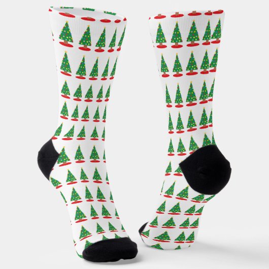 Chaussette Motif d'arbre de Noël (Angulaire)