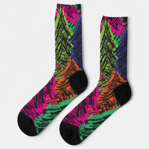 Chaussette motif d'arbre de Noël