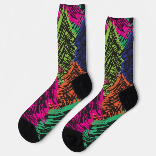 Chaussette motif d'arbre de Noël (Gauche)