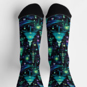 Chaussette Motif d'arbre forestier enchanté (Haut)