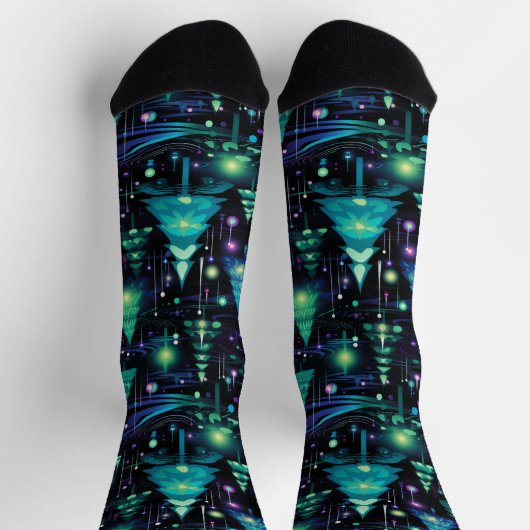 Chaussette Motif d'arbre forestier enchanté (Haut)