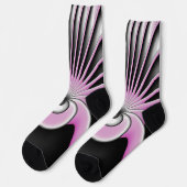 Chaussette Motif d'art fractal Abstrait moderne (Gauche)