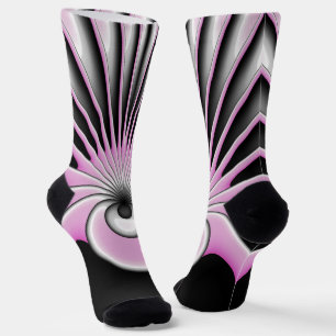 Chaussette Motif d'art fractal Abstrait moderne