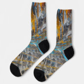 Chaussette Motif d'art moderne abstrait (Gauche)