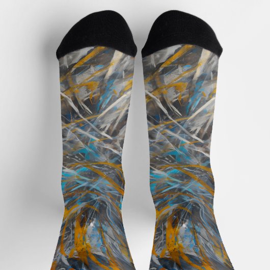 Chaussette Motif d'art moderne abstrait (Haut)