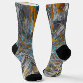 Chaussette Motif d'art moderne abstrait (Angulaire)