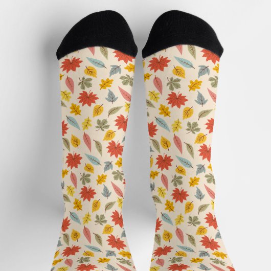 Chaussette Motif d'automne feuille colorée (Haut)