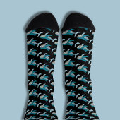Chaussette Motif de baleine bleue
