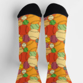 Chaussette Motif de balles de baseball colorées (Haut)