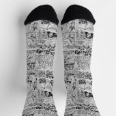 Chaussette Motif de bande dessinée vintage de Wonder Woman (Haut)