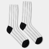 Chaussette Motif de bande graphique moderne noir gris blanc (Droite)