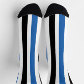 Chaussette Motif de bandes verticales en bleu noir (Haut)