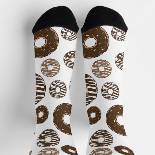Chaussette Motif de beignes, beignets de chocolat, beignets d (Haut)