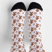 Chaussette Motif de biscuit de Noël au gingembre (Haut)