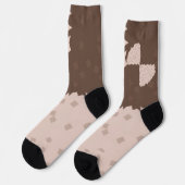 Chaussette Motif de biscuits de Noël en échiquier (Gauche)