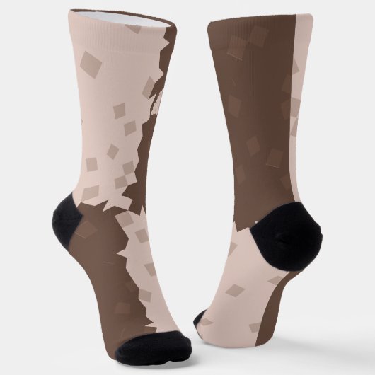 Chaussette Motif de biscuits de Noël en échiquier (Angulaire)
