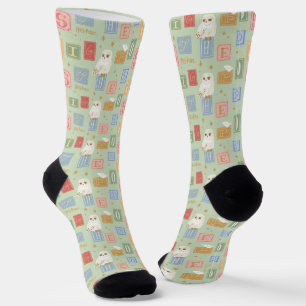 Chaussette Motif de bloc de lettres de Hedwig Post
