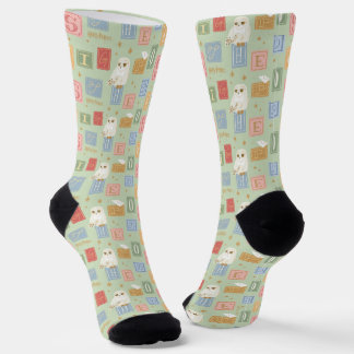 Chaussette Motif de bloc de lettres de Hedwig Post
