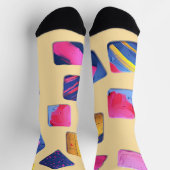Chaussette Motif de blocs colorés Abstraits (Haut)