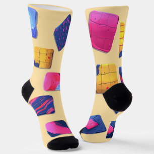 Chaussette Motif de blocs colorés Abstraits