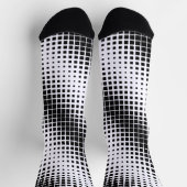 Chaussette Motif de blocs de Carré de dissolution noir modern (Haut)