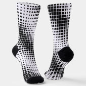 Chaussette Motif de blocs de Carré de dissolution noir modern (Angulaire)