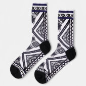 Chaussette Motif de Boho Blanc de la Marine (Gauche)