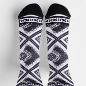 Chaussette Motif de Boho Blanc de la Marine (Haut)