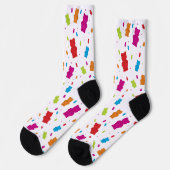 Chaussette Motif de bonbons en forme d'ours gélifiés (Gauche)