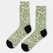 Chaussette Motif de branches feuillues vertes (Gauche)