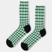 Chaussette Motif de buffle rustique blanc vert pâturé (Gauche)