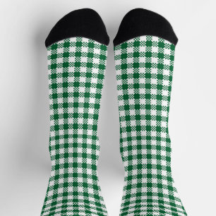 Chaussette Motif de buffle rustique blanc vert pâturé