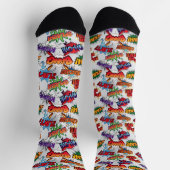 Chaussette Motif de bulle Superhero (Haut)