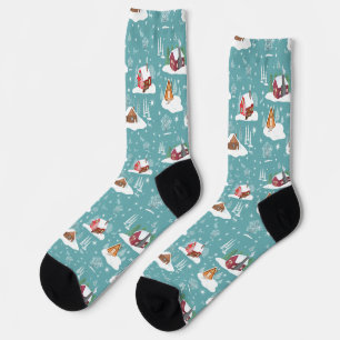 Chaussette Motif de cabine confortable d'hiver