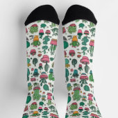 Chaussette Motif de cactus succulent (Haut)