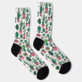 Chaussette Motif de cactus succulent (Droite)
