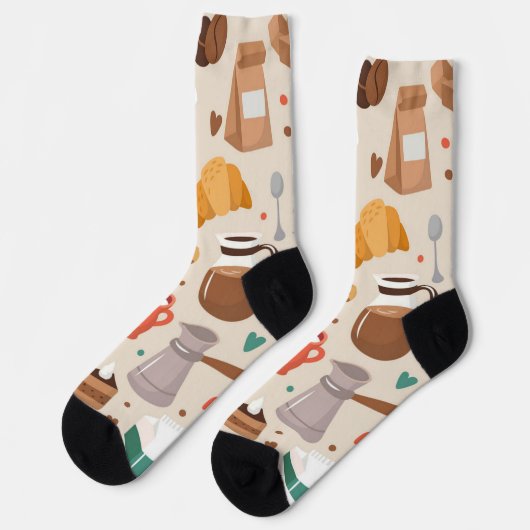 Chaussette Motif de café (Gauche)