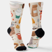 Chaussette Motif de café (Angulaire)
